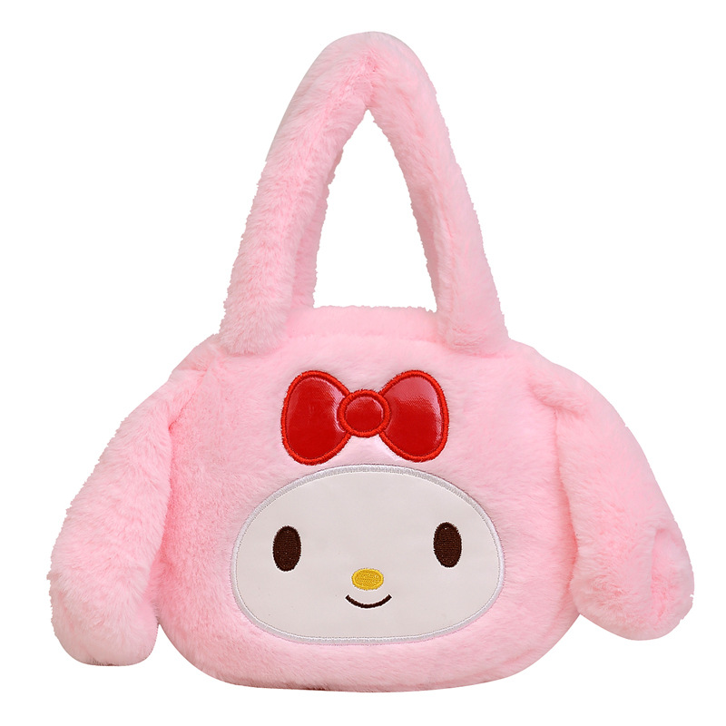 Bolso pequeño lindo para las mujeres 2023 nuevo simple peludo bolso de hombro de dibujos animados estilo coreano chica bolsa de salida portátil