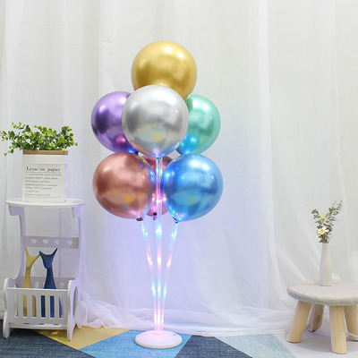 Mesa de piso luminoso con luz flotante Día del niño bebé cumpleaños traje globo decoración la boda partido soporte