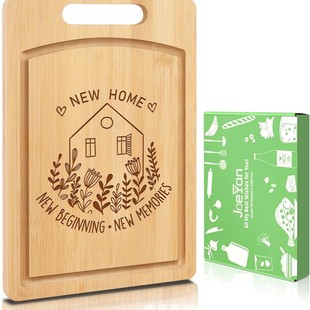 Bamboo Cutting Board Kitchen Countertop Cooked Food Cutting Board Rectangular with Juice Trough Fruit Board Wall Hanging Solid Wood Small Cutting Board