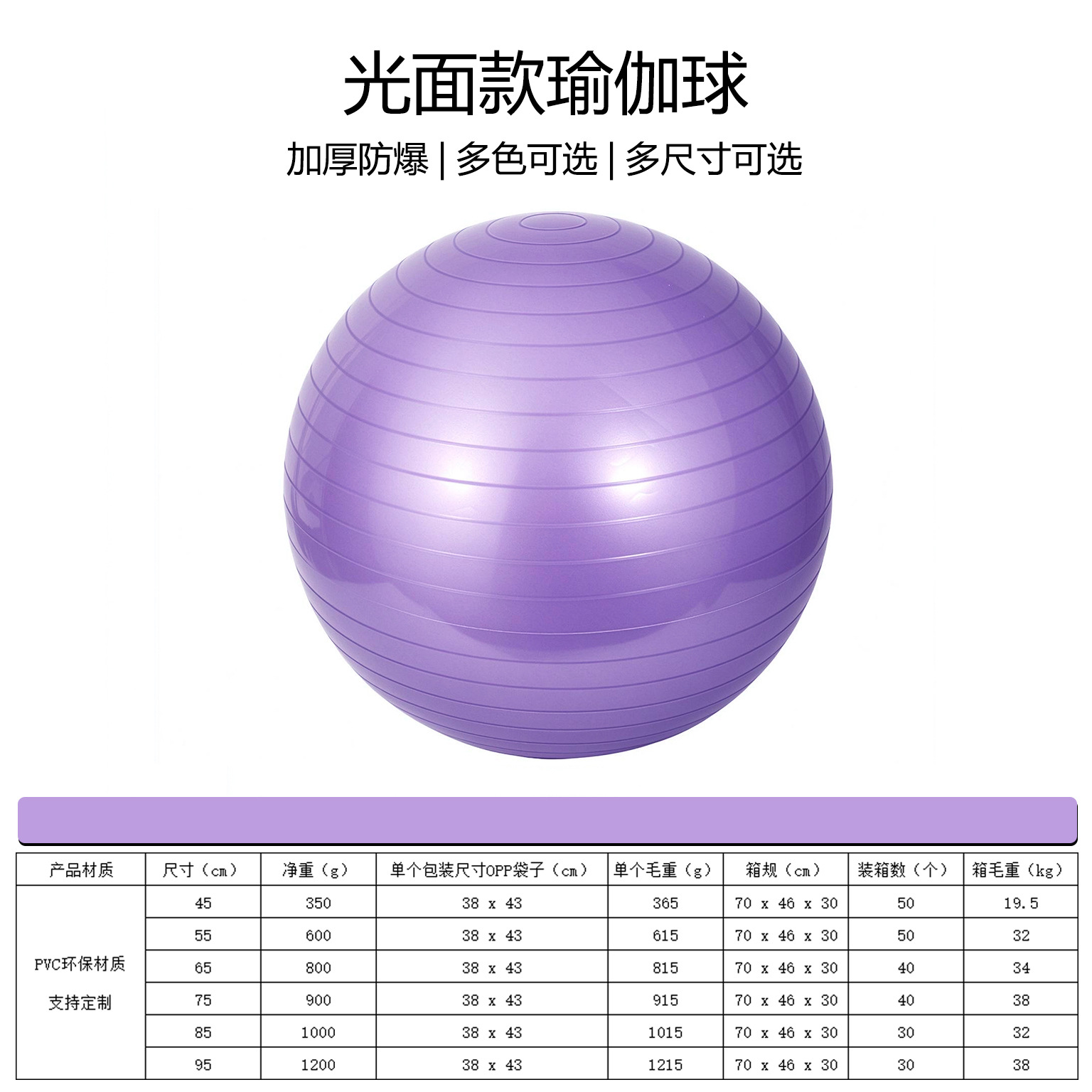 Pelota de Yoga Antiexplosión de PVC Inflable para Yoga y Fitness en Casa image 16