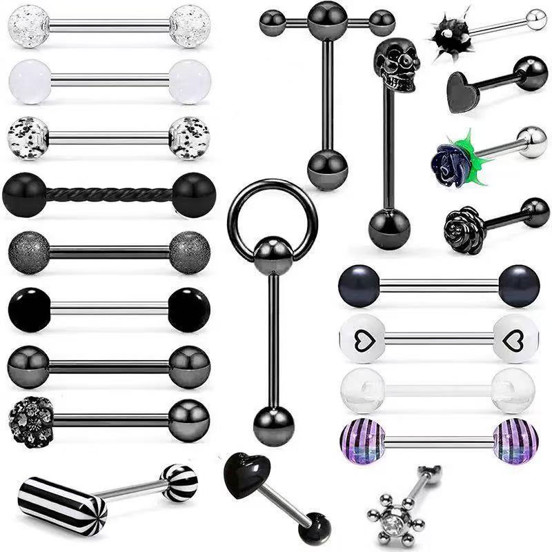 Pointed titanium steel lip stud product view