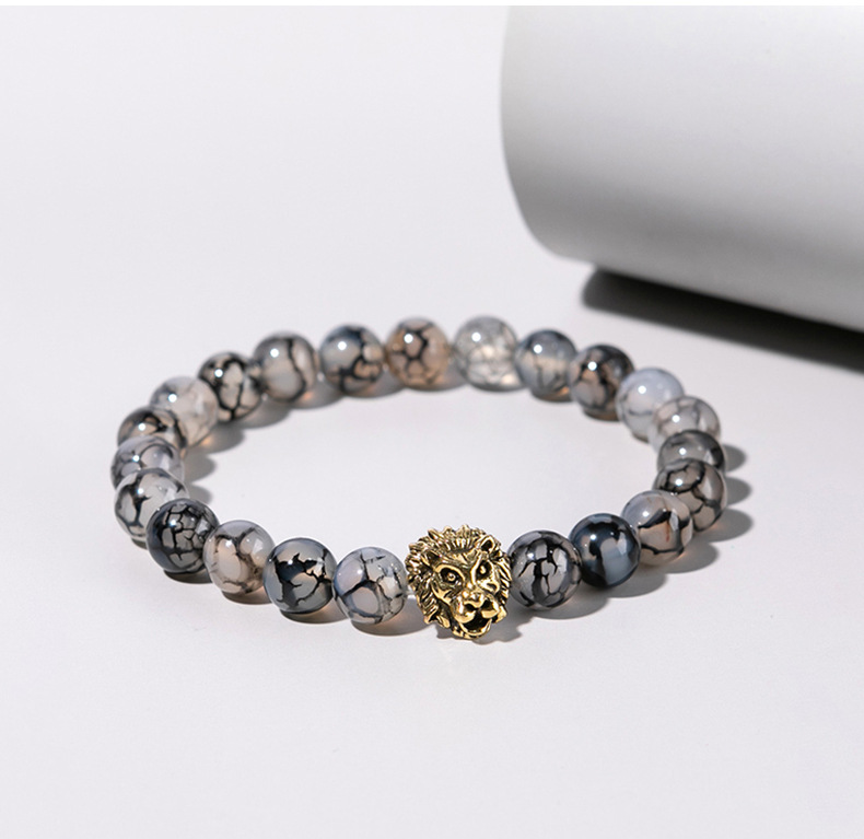 Simple Style Lion Alloy Beaded Bracelets