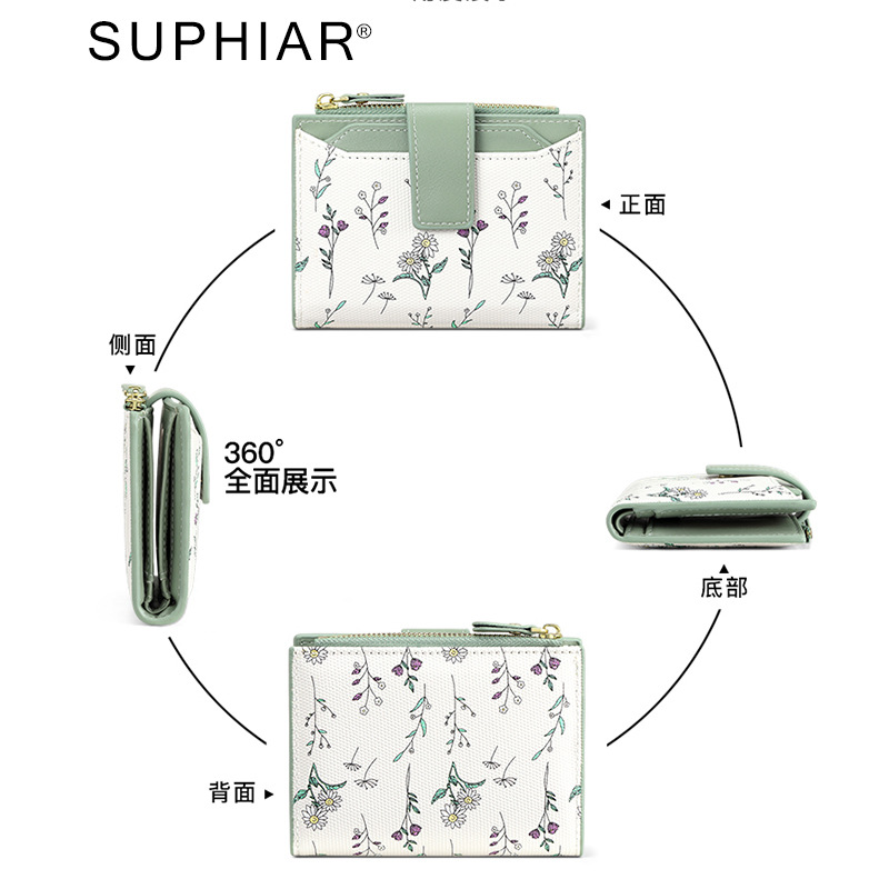 Nuevo tipo de cartera de cambio con folga 2 - en - 1 cartera pu para mujeres de alto nivel, cartera de damas ligera y compacta
