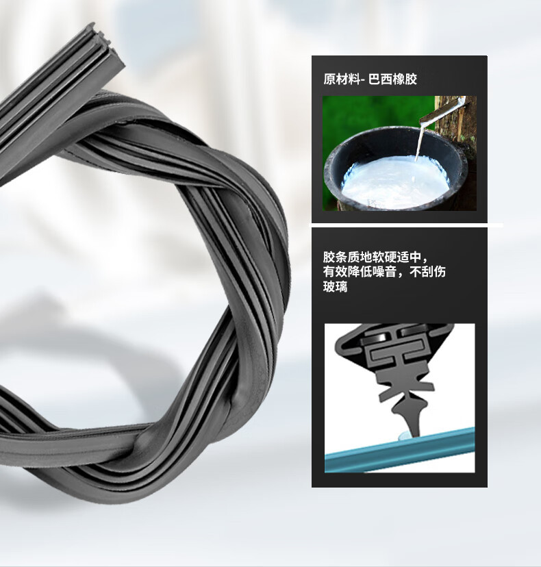 Honda Vezel Wiper Blades Are Compatible with Boneless Wipers for Models 16/17/18/19/20, Suitable for Vezel Front and Rear