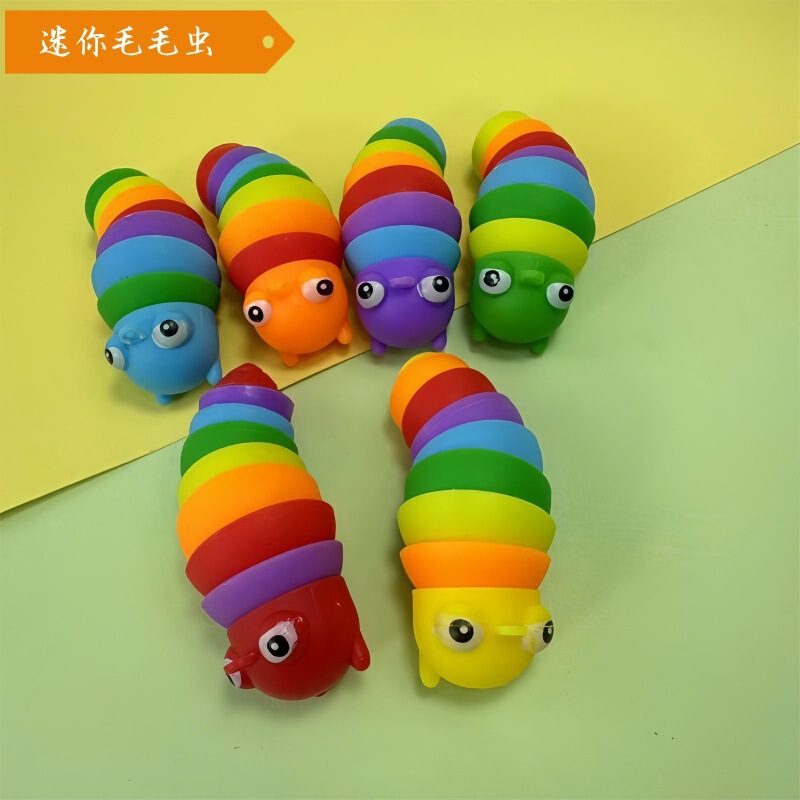 Stress Relief Toy Caterpillar Toy Decompression Caterpillar Slug Toy Wholesale Cheap Toys Stall Small Toys