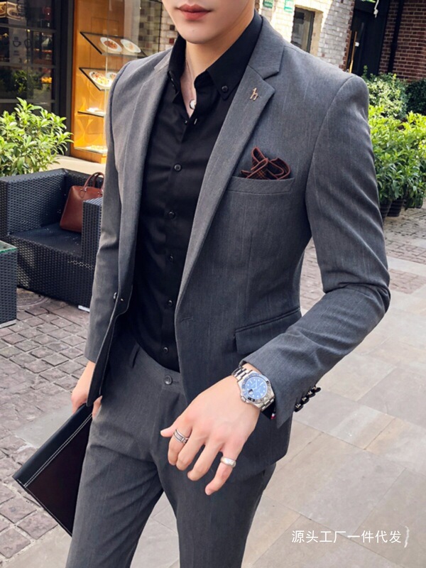 2026 High-end Men's Suit Set: Groomsmen Dress, Host Slim-fit Groom Suit, Two-piece Wedding Set, Three-piece Wedding Set
