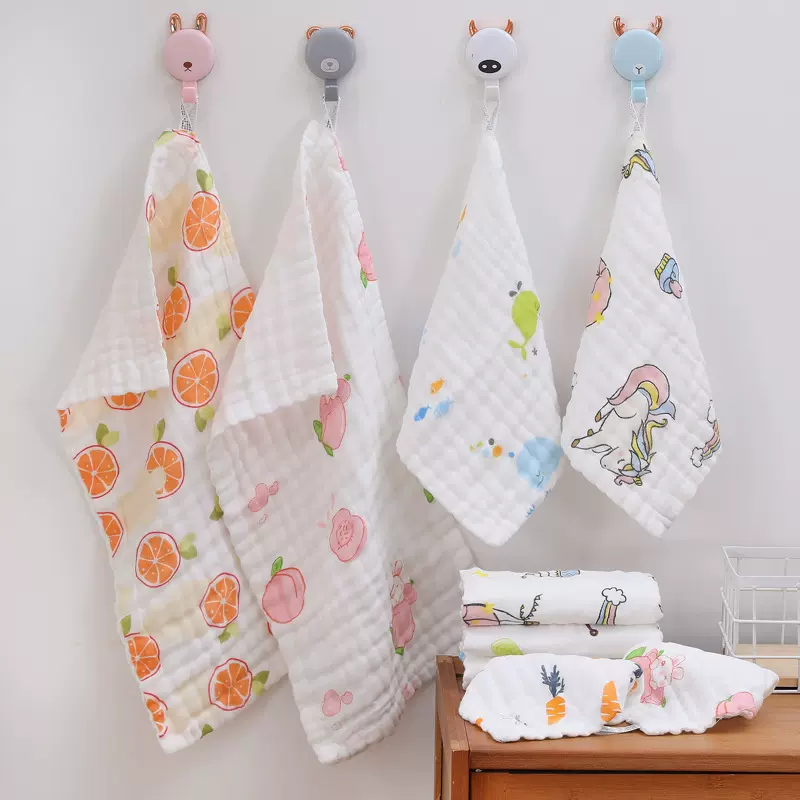 高密棉纱小方巾柔软吸水洗脸专用巾儿童毛巾口水巾擦手纱布小毛巾