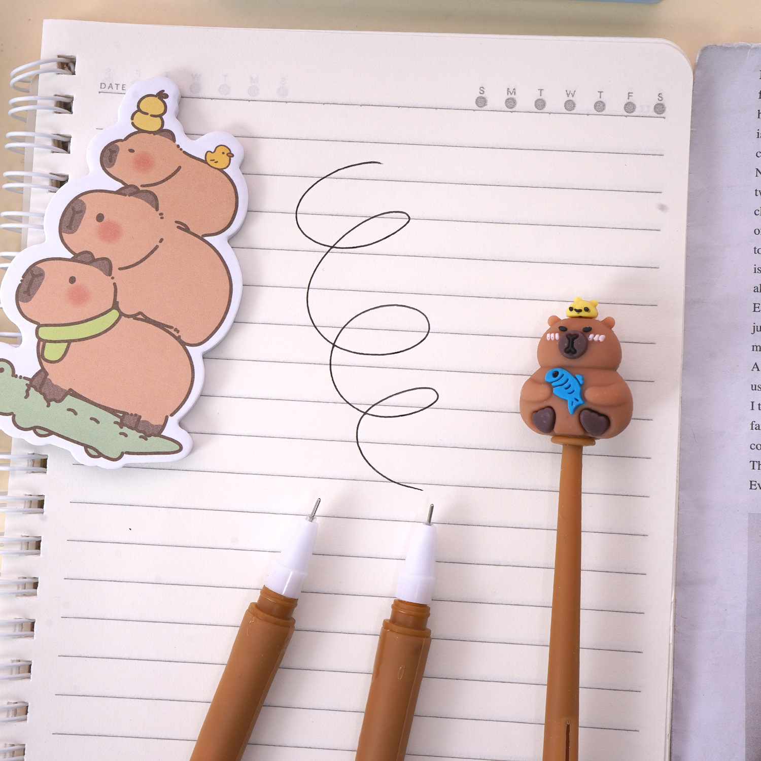 dibujos animados delfines de agua rocadores bolígrafo neutro de descompresión bolígrafo de firma negro bolígrafo de papelería creativo para estudiantes