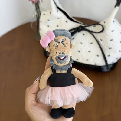 Pluş açarlıqlar – Big-Eared Tutu Grandpa Cow - dancing-grandpa-niu-pendant