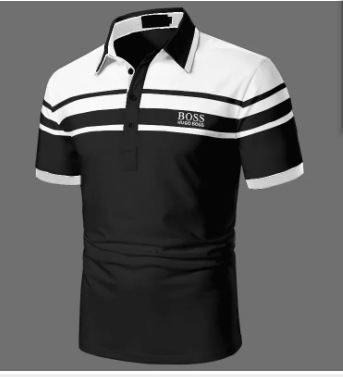 2024 nuevo Aliexpress transfronterizo verano delgado casual de manga corta cremallera estriada solapa camiseta camiseta polo