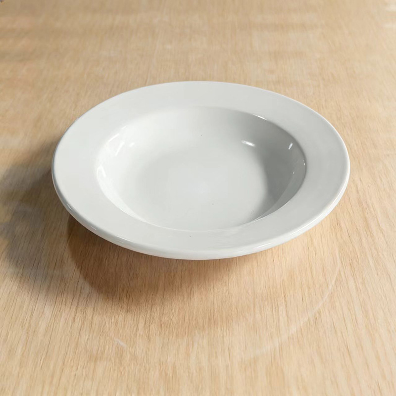 Juego de Vajilla de Cerámica de Porcelana, Esmaltado Blanco, Color Sólido, para Hotel, Restaurante y Hogar image 23