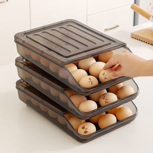 Egg Storage Box Refrigerator Rolling Egg Box Egg Basket Kitchen Preservation Organization
