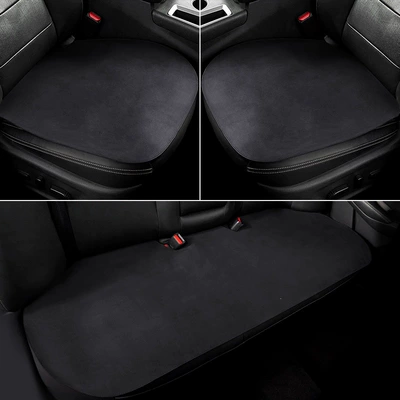 Four Seasons Pad – cushion for women - dark-gray-3-piece-set-for-whole-vehicle-high-quality-suede-leather-all-season-temperature-control-default-item