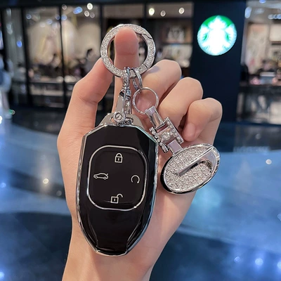Shell Gs8 Casual Gs3 Car Es9 | Car key bag - trumpchi-model-black-key-cover-diamond-encrusted-car-logo