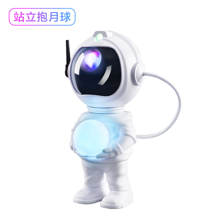 Explosiones astronautas proyección de estrellas luz de atmósfera luz láser captación de sonido astronauta romántico adornos de noche luz de regalo