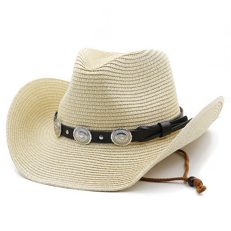 Unisex Retro Solid Color Handmade Crimping Straw Hat display picture 6