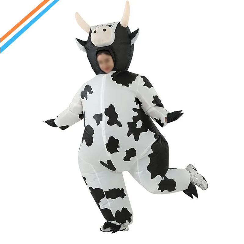 奶牛充气服跨境热卖卡通人偶服派对聚会搞笑道具厂家 Cow Costume