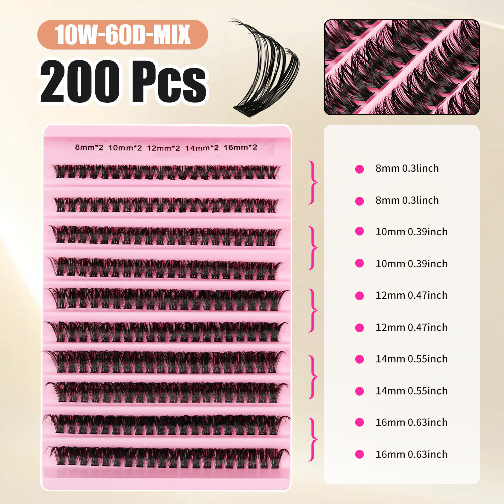 Kit de pestañas europeas y estadounidenses transfronterizas pestañas falsas extensiones DIY pestañas conjunto de pegamento pestañas