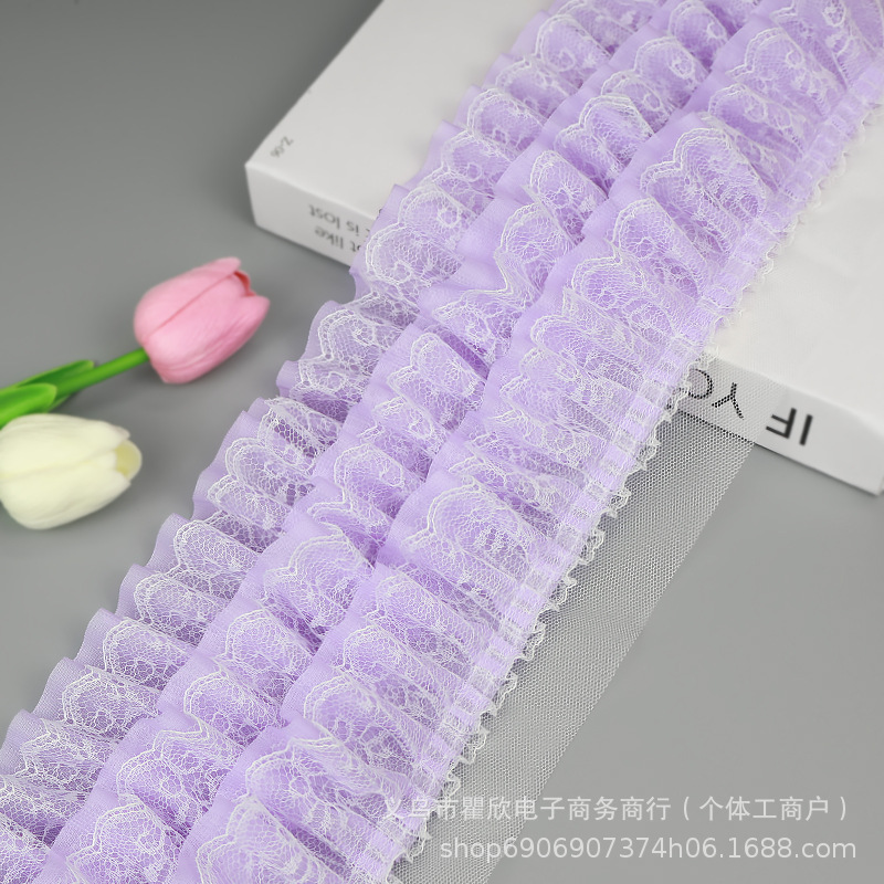 (폭 13cm) 보라색 3겹
