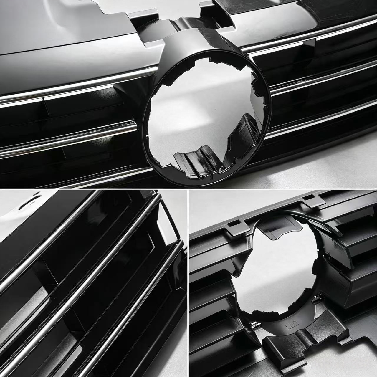 Front bumper upper grille compatible with Volkswagen Jetta MK6 2015-2017, grille replacement part, 1 piece