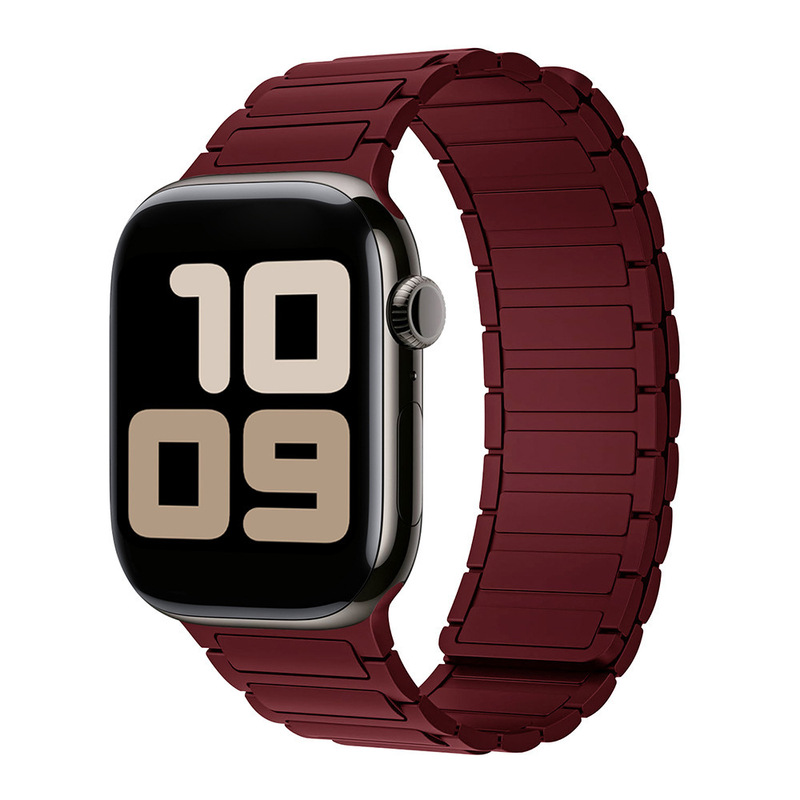 适用iwatch表带苹果S10S9手表带工字磁吸硅胶表带watch876543代SE|undefined