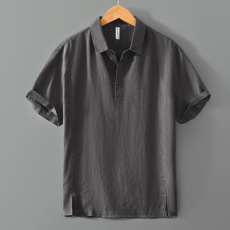 L171 Chinese Style Retro Solid Color Linen Short-Sleeved Top, Lightweight, Breathable, Simple Casual T-Shirt, One Piece Drop Shipping L171 Chinese Style Retro Solid Color Linen Short-Sleeved Top, Lightweight, Breathable, Simple Casual T-Shirt, One Piece Drop Shipping