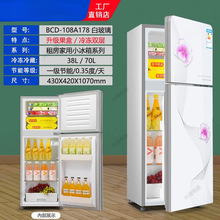 冰箱省电小冰箱小型出租屋出租房一级节能家用双开门宿舍冷冻两用