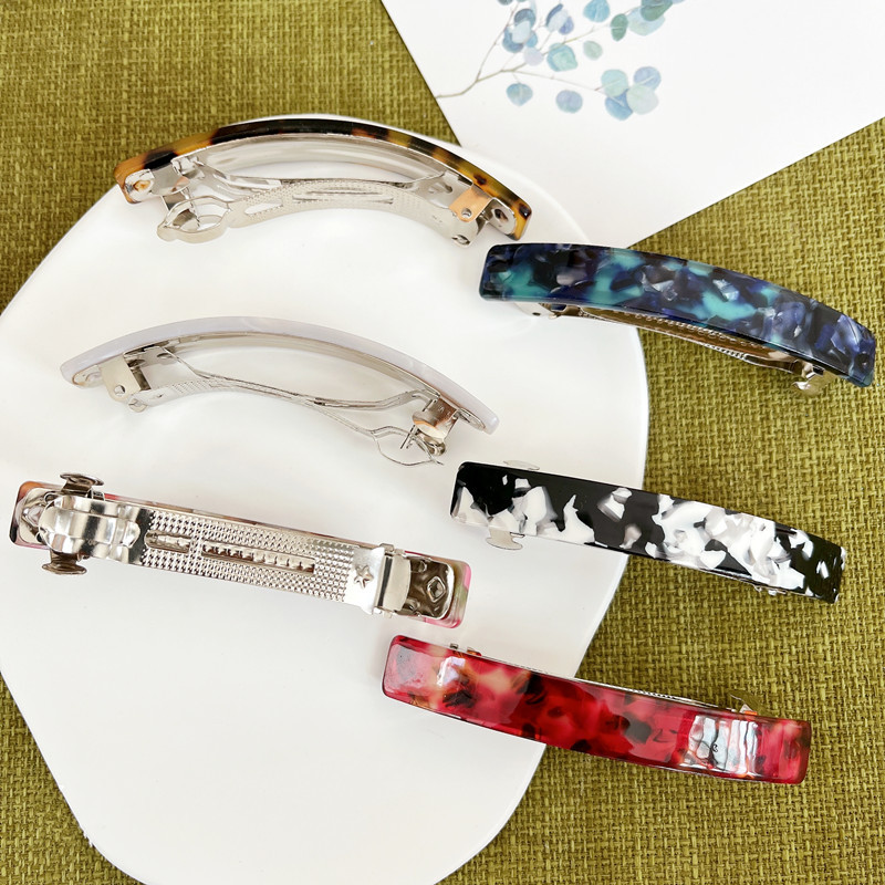 11g Weight Hair Clip Hair Accessories Type 1 Piece Quantity Holiday, Daily Occasion Acetic acid sheets Material Color Block Pattern Women's Gender Simple Style, Classic Style Style Women's Simple Style Classic Style Color Block Acetic Acid Sheets Hair Clip 9