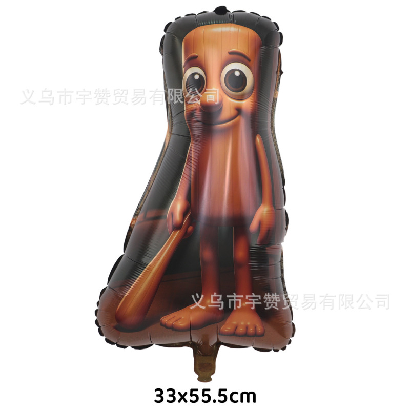 跨境美国山海经tungtungsahur木棍人卡布奇诺香蕉猴鲨鱼铝膜气球|undefined