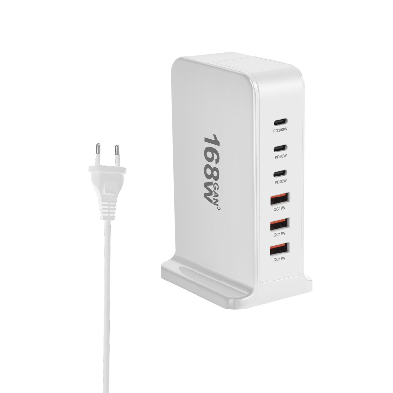 168W Desktop Multi-Port Charger 3Usb+3Type-C Laptop Charging Head Mobile Phone Pd Charger 168W Desktop Multi-Port Charger 3Usb+3Type-C Laptop Charging Head Mobile Phone Pd Charger