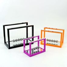 批发带镜子牛顿摆球撞球桌面摇摆球工艺礼品摆件外贸货源混沌摆