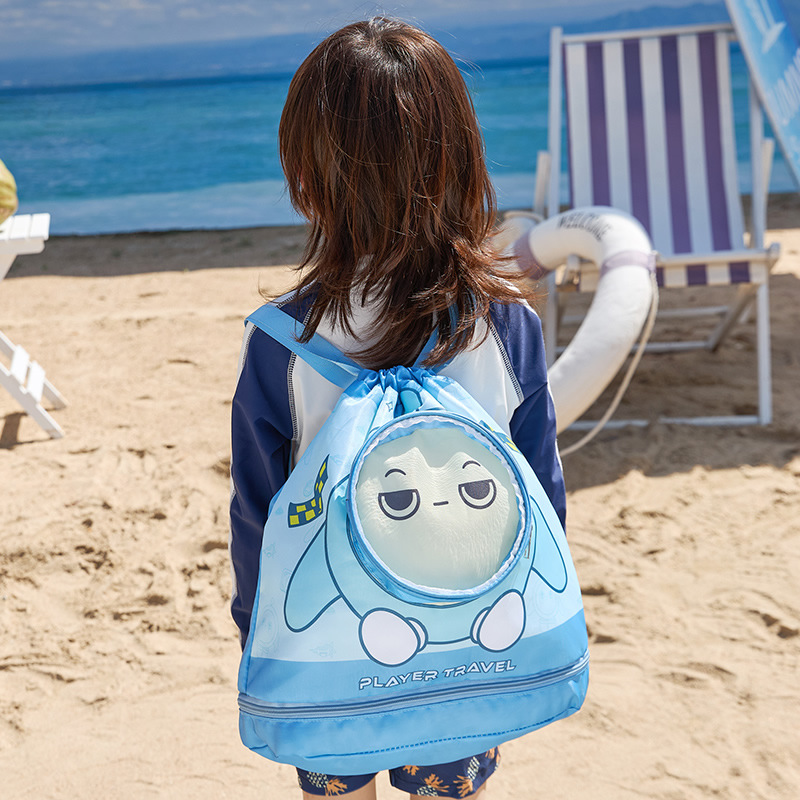 Seco y húmedo separación de niños mochila mochila mochila de dibujos animados mochila deportiva para hombres y mujeres bolsas de almacenamiento de viaje portátiles