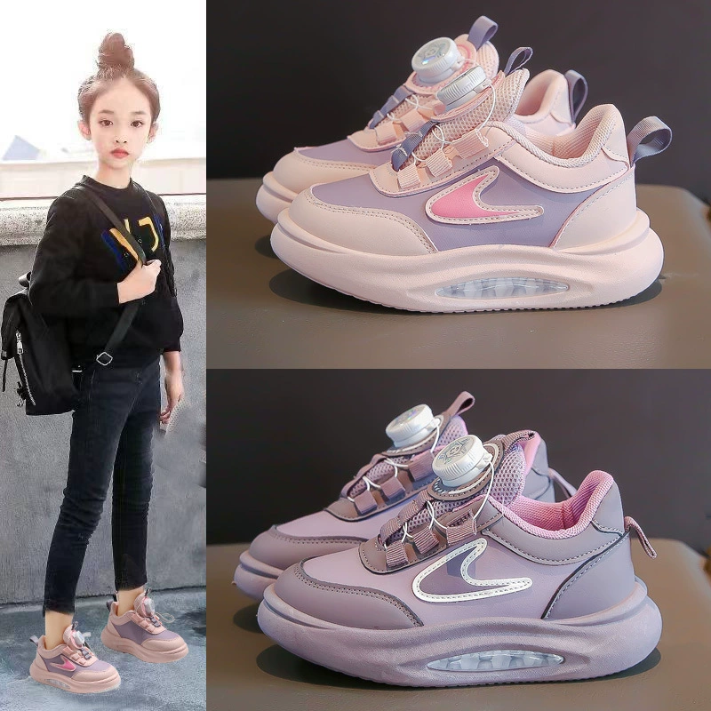 2024 весна и осень новая детская спортивная обувь для девочек с мягкой подошвкой обувь для мальчиков нескользящая повседневная обувь