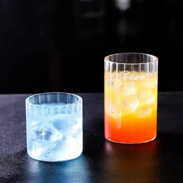 Glass Tumbler, Vertical Stripe Design, Factory Direct, Multiple Capacities 230/360/455/560 ml