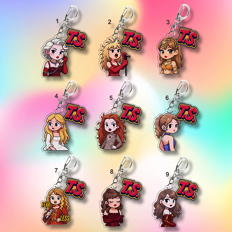 Taylorswift Taylor Swift Celebrity Merchandise Pendant Bag Cartoon Keychain 1544