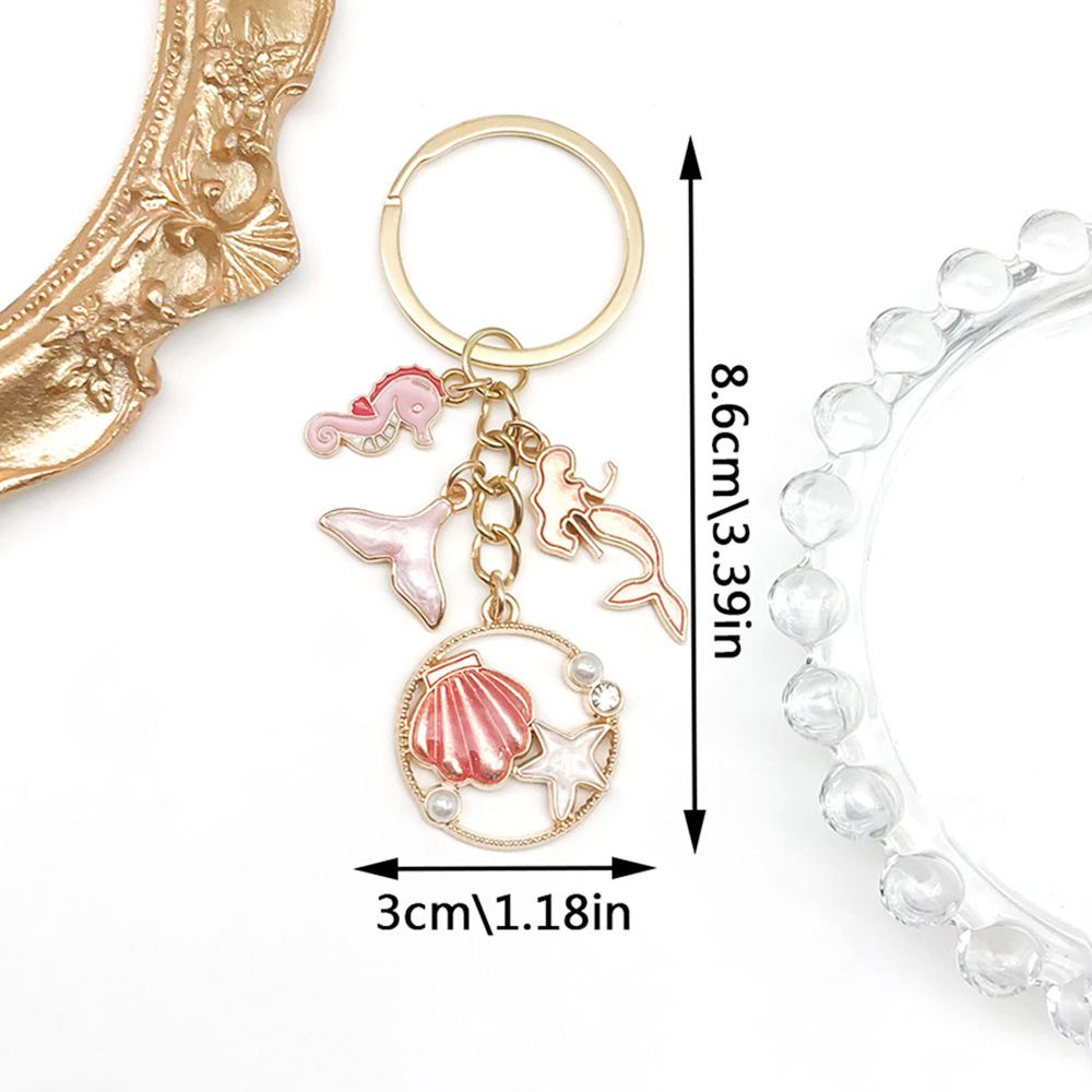 Elegant Style 1 Piece 1 Set Bag Cherry Car Keychain Zinc Alloy Shell Unisex Elegant Keychain