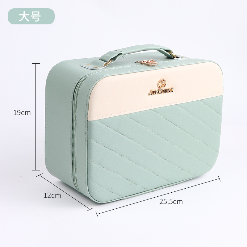 OEM OBM cajas de maquillaje femeninas de gran capacidad PU caja de almacenamiento impermeable maleta de gran capacidad tamaño personalizado LOGO