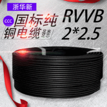 純銅國標RVVB2芯2.5平方雙股軟電纜家裝電線扁平電源線軟護套線