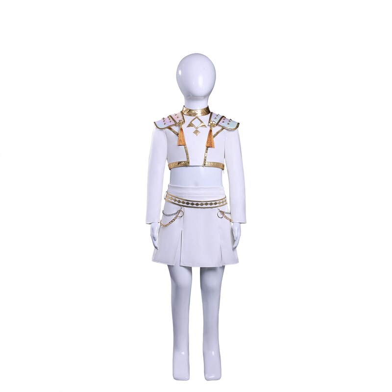 K-POP猎魔女团cos服米拉佐伊鲁米白皮儿童打歌服cos万圣节服装|undefined