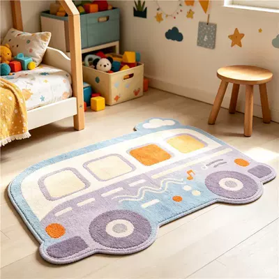 floor mat, shower room floor – Avtomobil döşəmə paspasları - jt-taro-sweet-orange-bus-4060cmthickened-imitation-cashmere