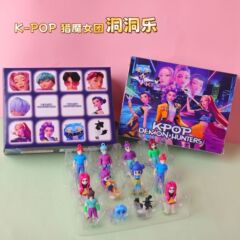 跨境新品猎魔女团盲盒洞洞乐小号钥匙扣玩具PVC滴胶挂件KPOP批发
