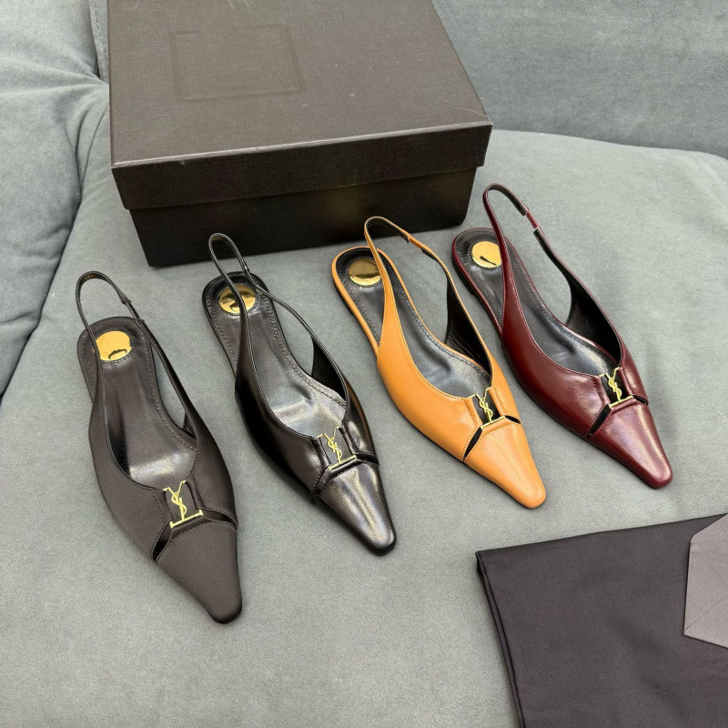 Todo cuero agudo agujero de hebilla metálica sandalias planas sexy cómodas zapatos de mujer 25 nuevos zapatos de estilo francés