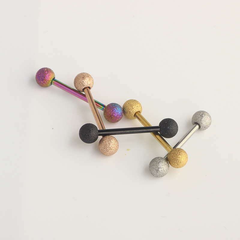 16G labret stud size and finish detail
