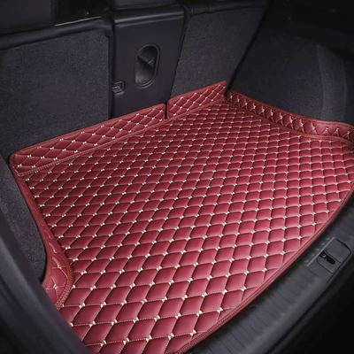 Trunk Mat: High-Sided Flat Trunk Mat - wine-red-the-size-of-the-cross-border-small-package-is-about-403815-and-the-weight-is-about-1-kilogram