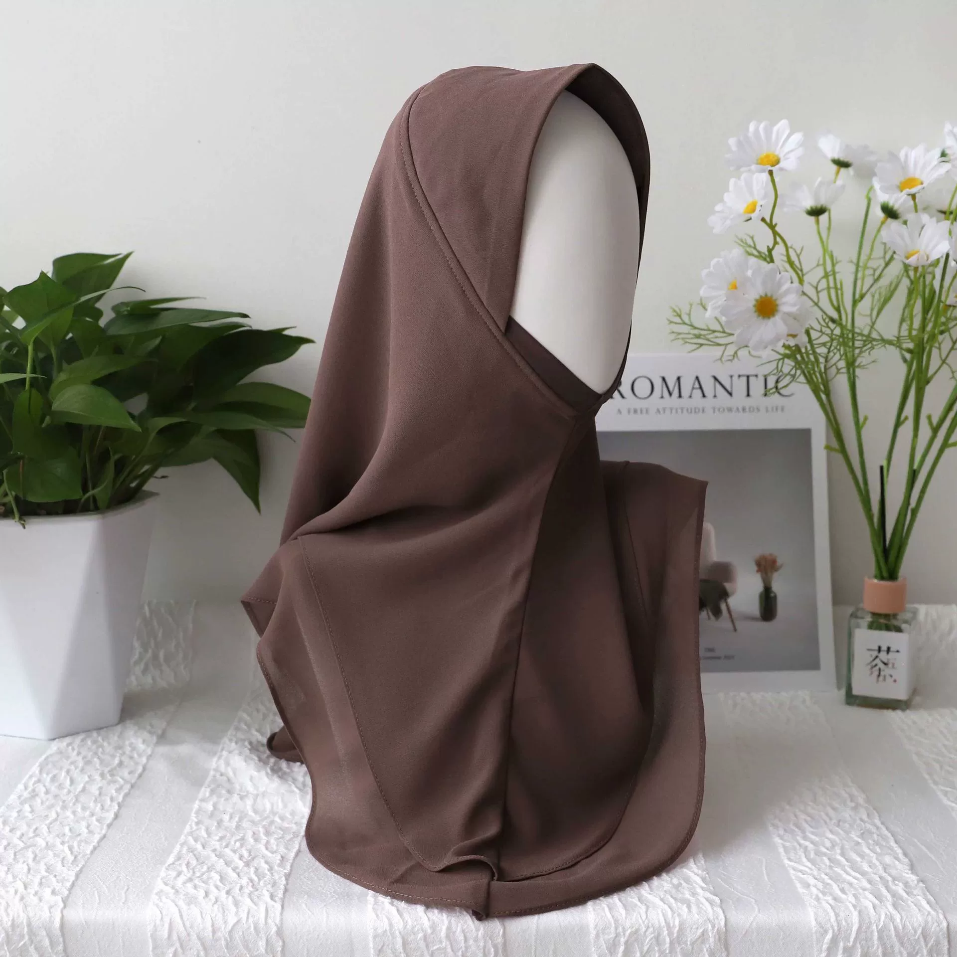 Scarf chiffon breathable comfortable, one size, multi-color hijab style