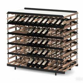 120瓶实木红酒架摆件家用葡萄酒展示架酒柜架子创意红酒瓶斜放置