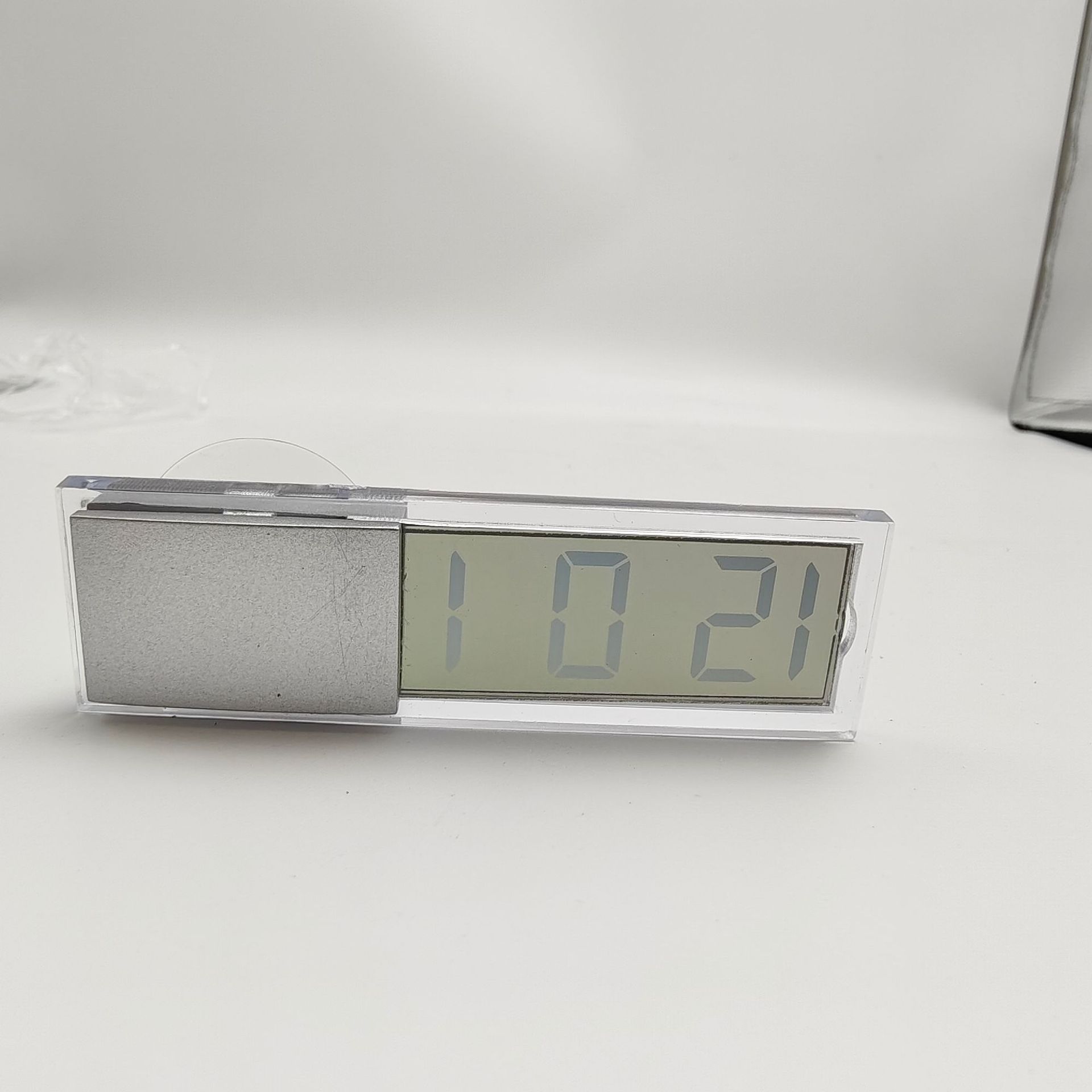 Suction Cup Electronic Clock for Display, Glass Time Display, Car Accessories, LCD Car Electronic Clock, Thermometer Display