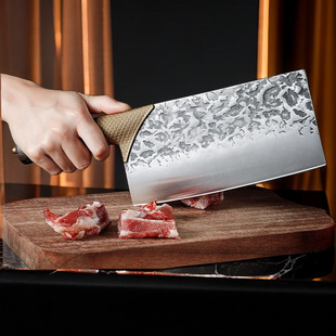 Longquan forging thickened extra-heavy kitchen knife household bone cutting knife kitchen special cutting and cutting dual-purpose kitchen knife wholesale