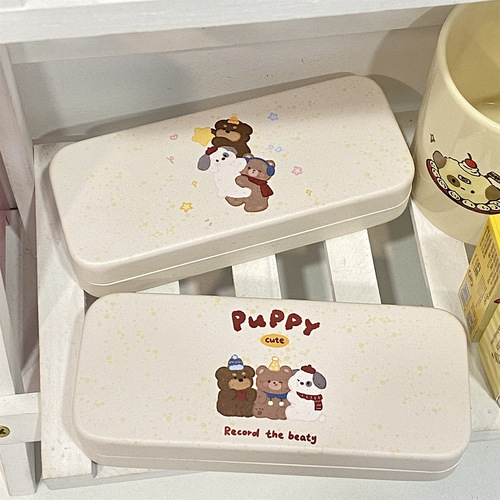 Original design three little animal pattern glasses case, Instagram style Japanese cartoon model, portable, anti-pressure and anti-impact eye storage box