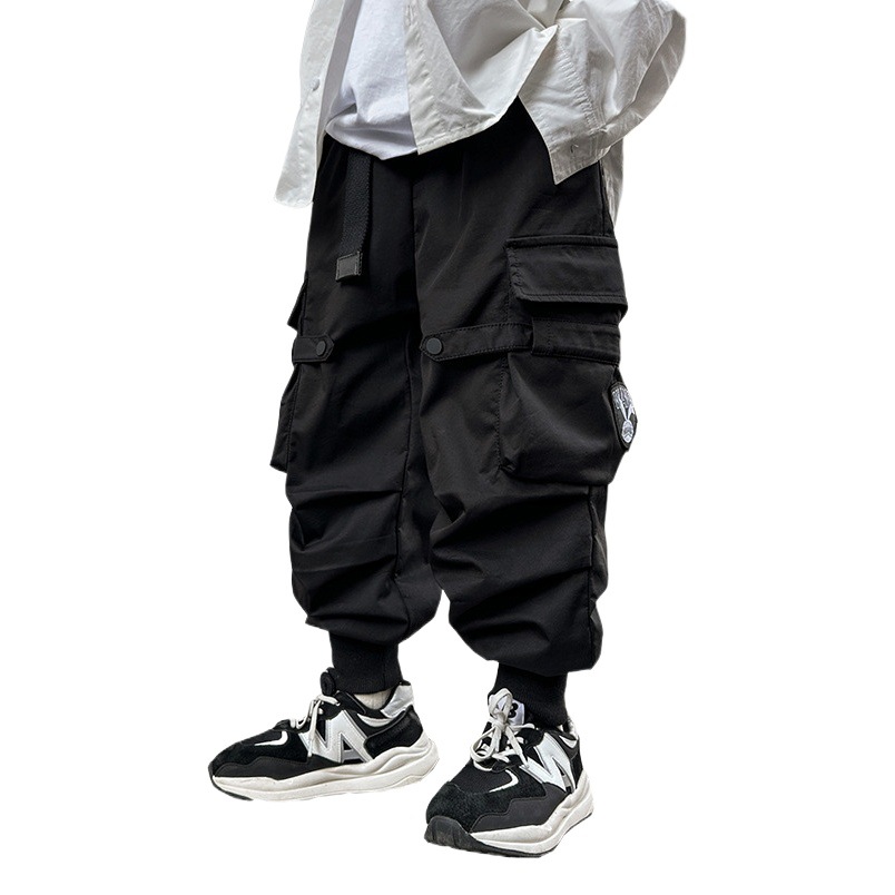 Boys' overalls Spring and Autumn 2023 new medium and big children's sports pants children's casual boys' autumn pants fashion